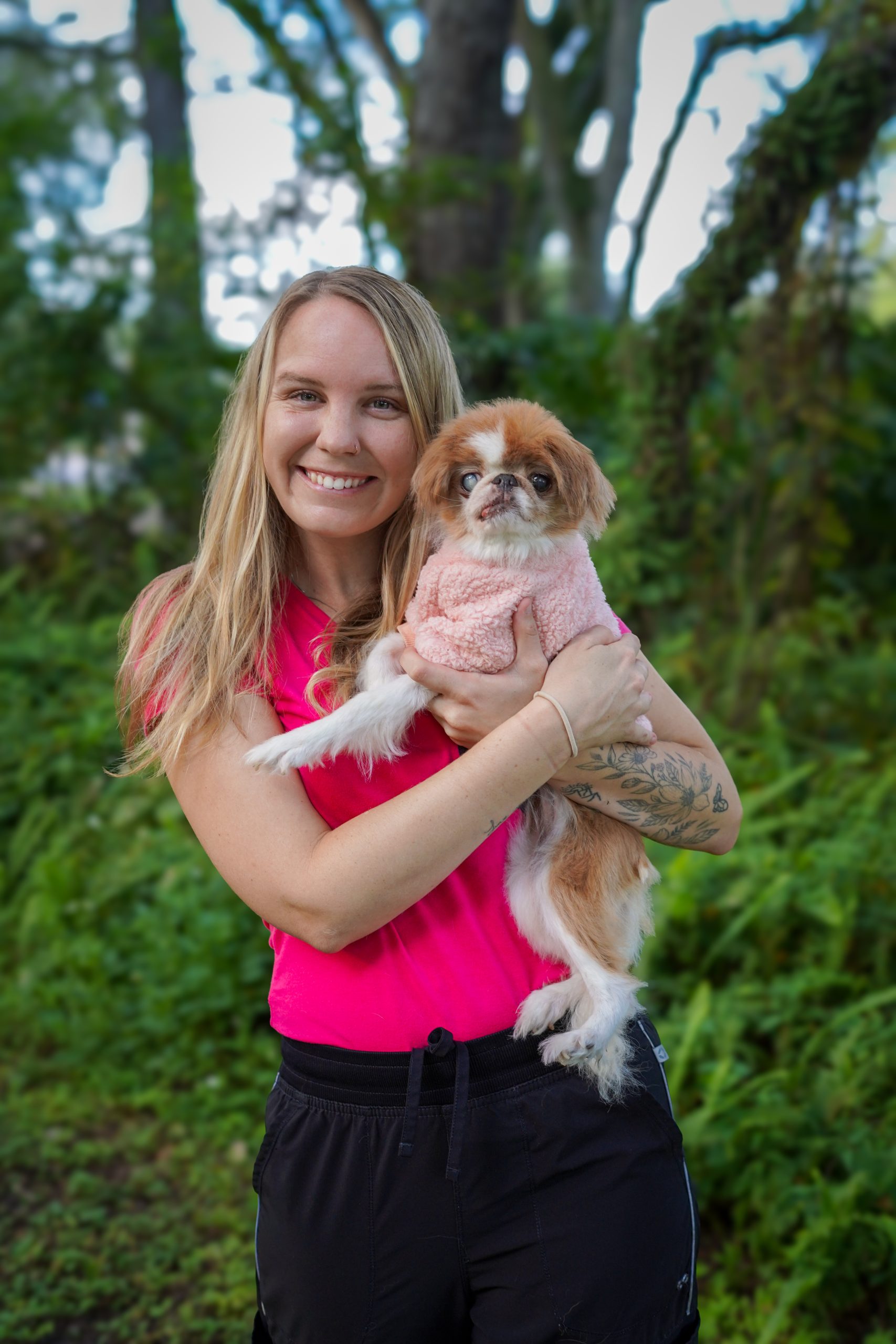madi with dog